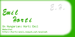 emil horti business card
